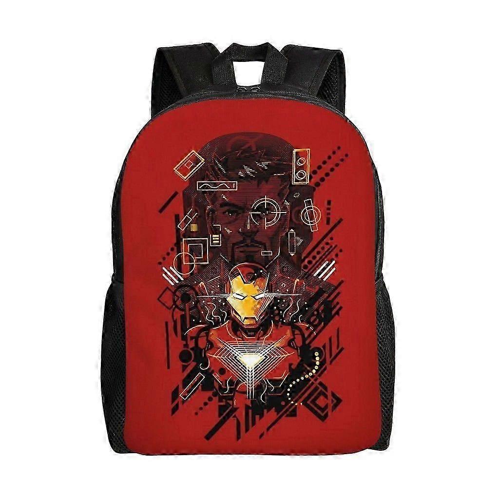 b2895 Iron Man Versatile Backpack Washable casual style School Student Backpack Trendy Oxford Cloth Computer Bag Unisex uji2895
