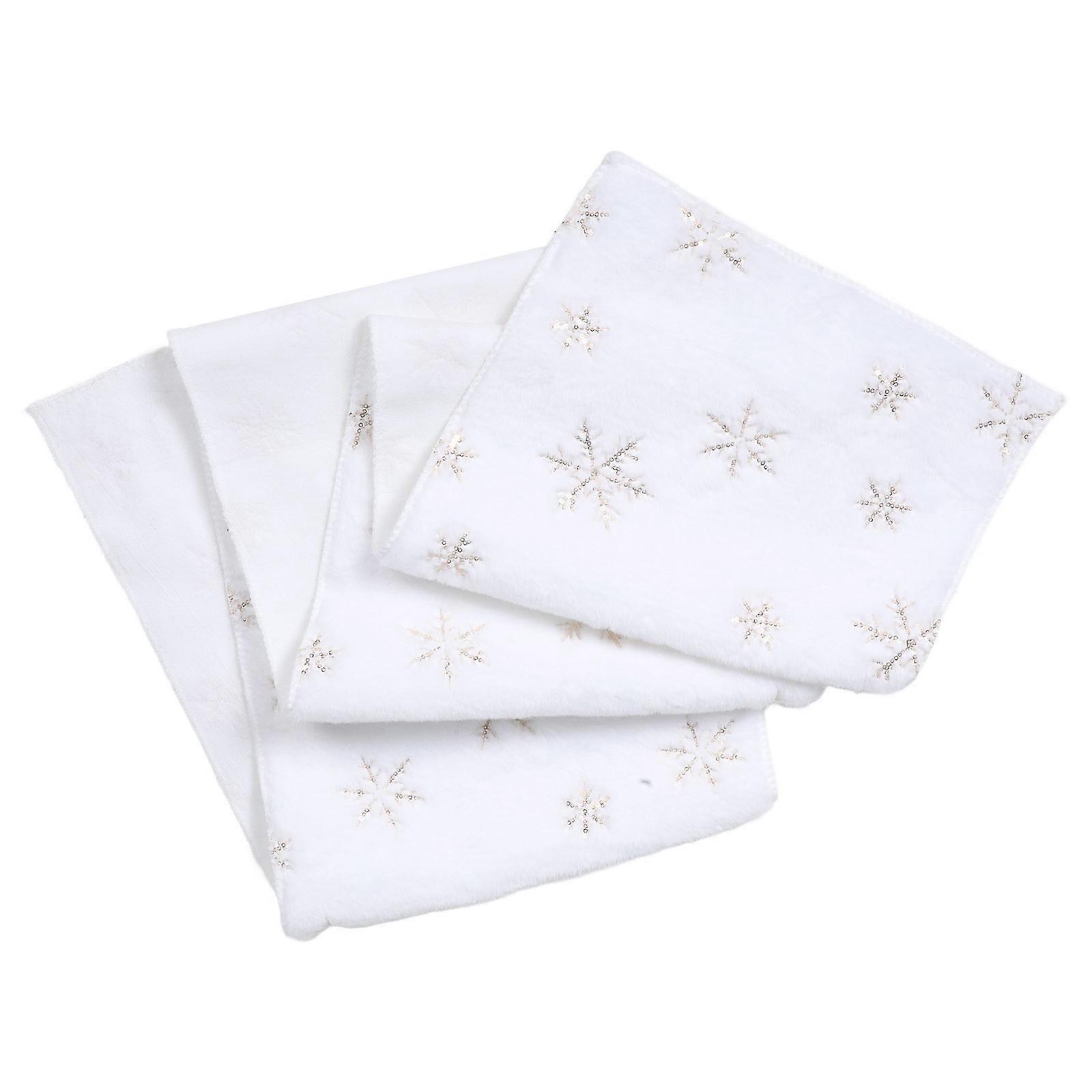 Holiday Table Runner for Winter Table Decor Sequin Fabric
