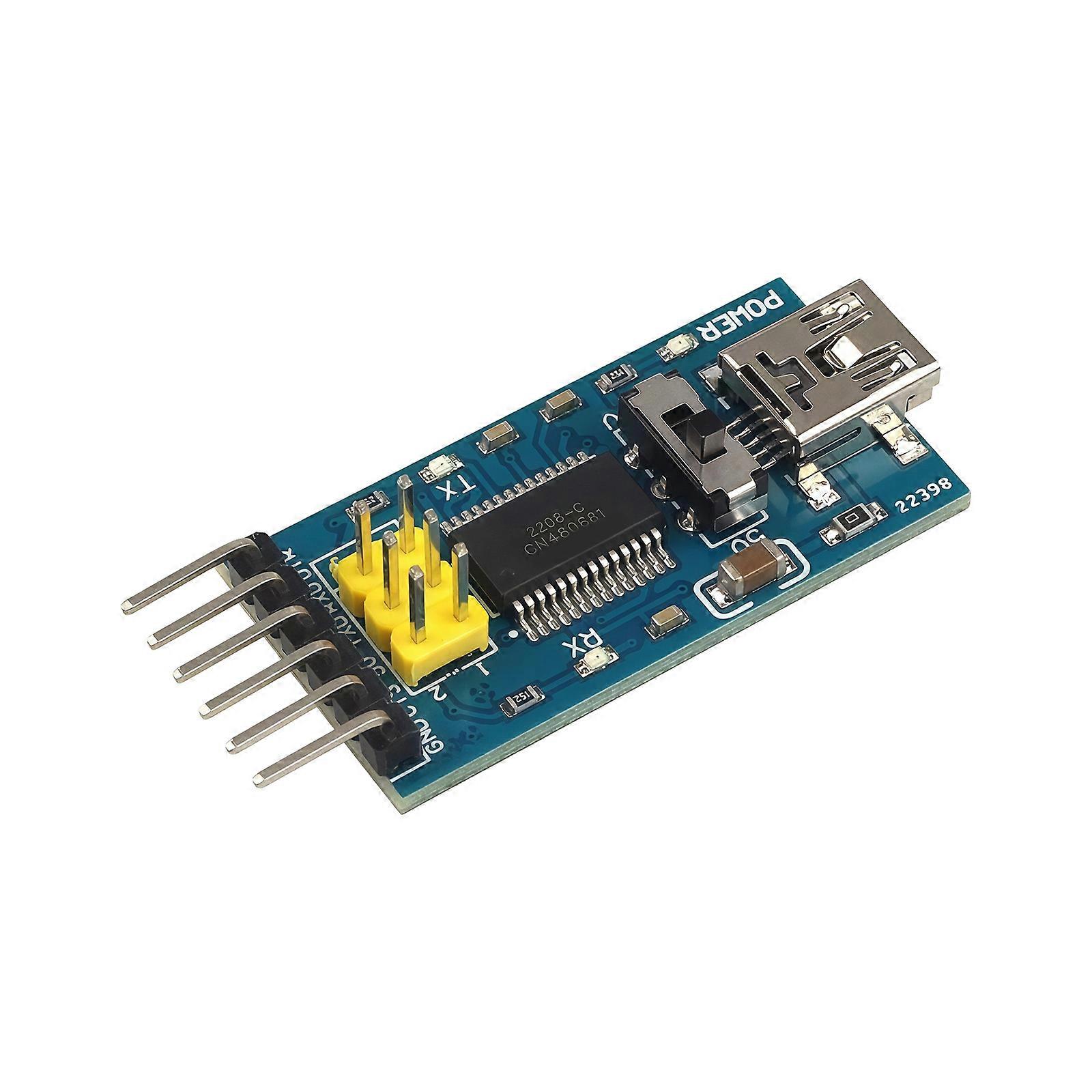 FT232RL USB to TTL Serials Interfaces Module Supporting Multiple Logics Level For Embedded Systems Multicolor