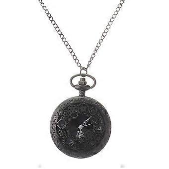 Vintage Antike Hohle Gear Pocket Watch Halskette Anhänger Kette Hängende Uhr