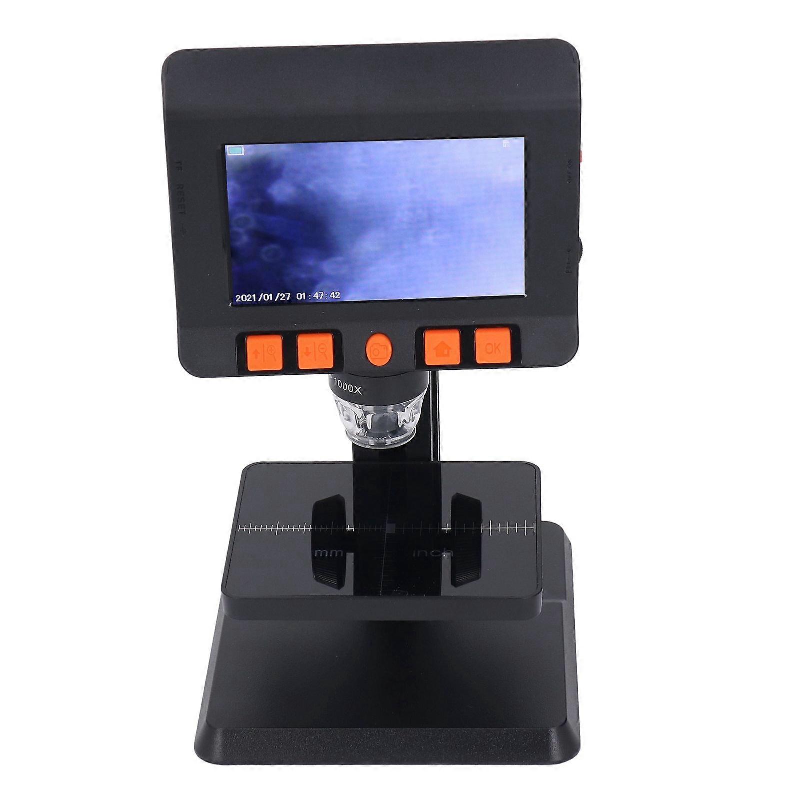 Digital Microscope 1000X High Definition Precise Focusing Biological Microscope with Adjustment Stand LED Light