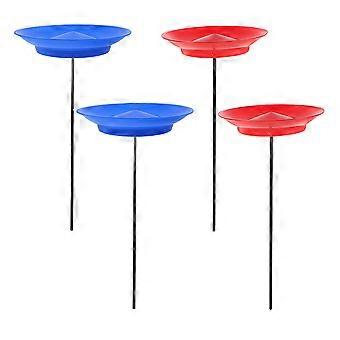 4pcs Juggling Spinning Plates with Sticks Plastic Juggling Skill Toy for Beginners Experts Carnival Party Circus Performance Props for Indoor Outdoor 