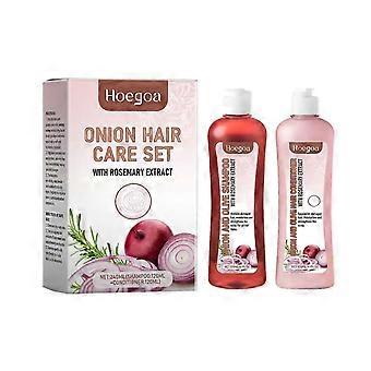 Hoegoa onion rosemary shampoo set nourishing, repairing dry and frizzy hair, smooth and radiant hair care set - hoegoa onion rosemary shampoo set nour