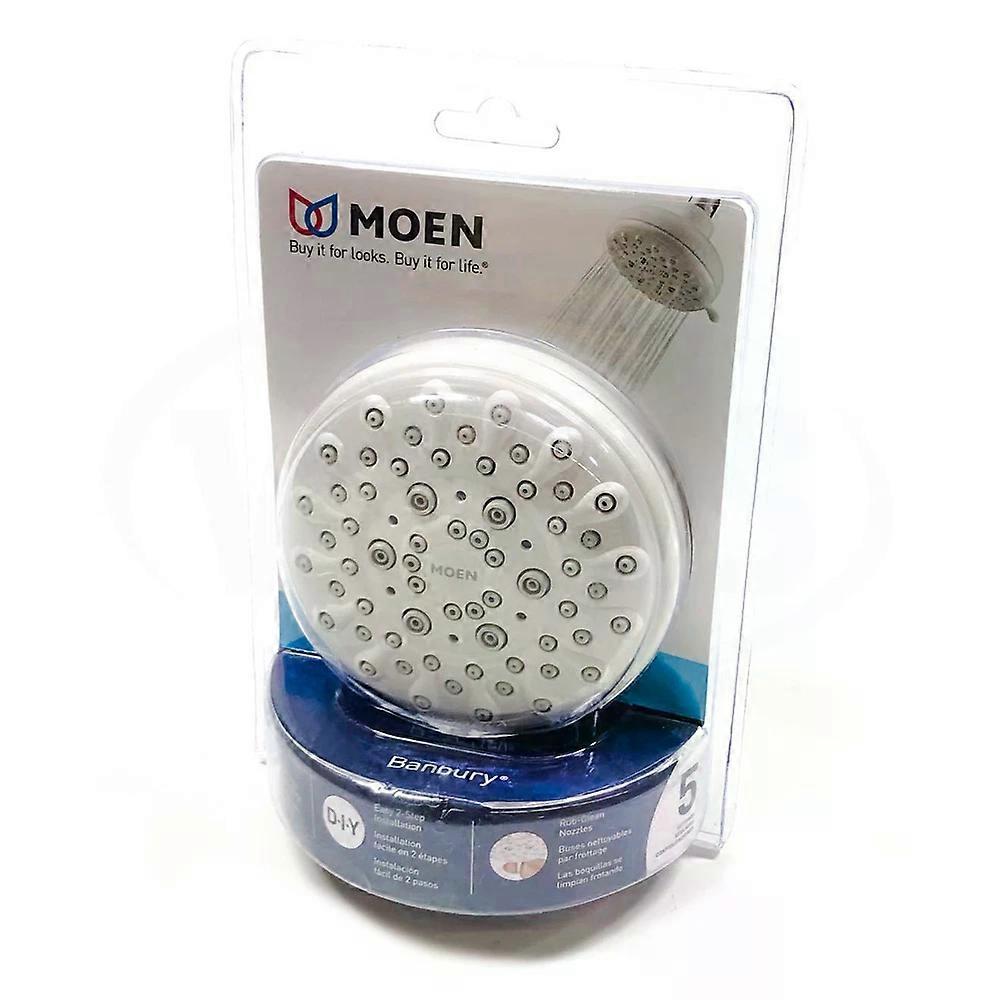 23045W 5 Function Wallmount Showerhead, White, 2 GPM Max
