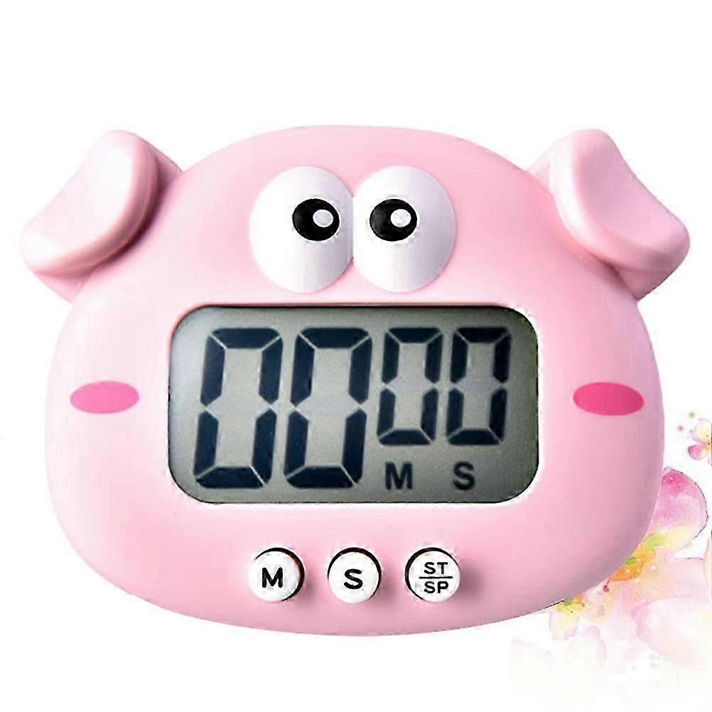 Pink Electronic Timer Cartoon Pig for 1Pcs