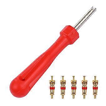 WINOMO 1 Set Valves Core Removers Vehicle Tire Valves Installation Tools Tire Cores Kit Care Tire Valves Repair Tools (Random Color)