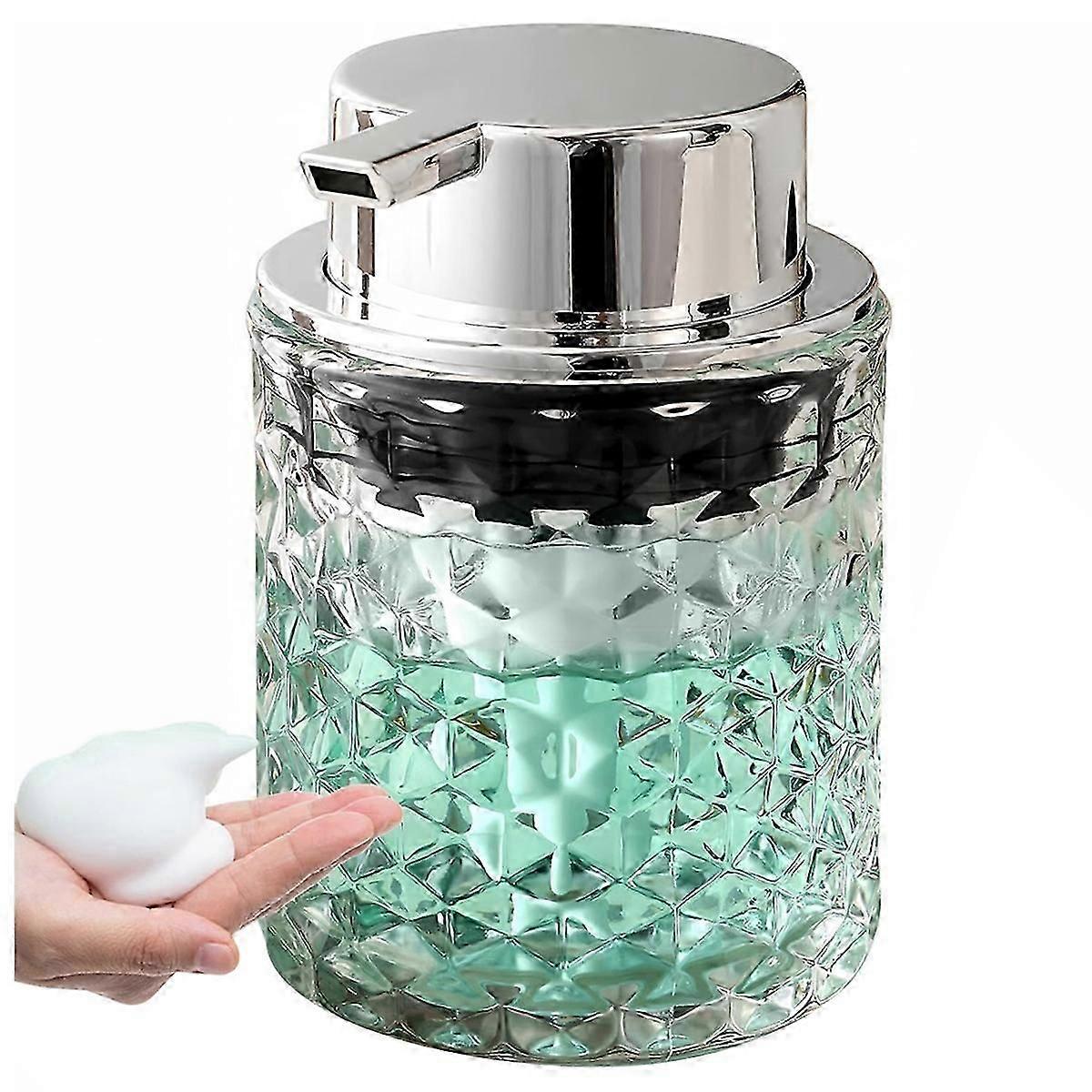 Foaming Hand Soap Dispenser, for Kitchen, Refillable Glass Dispenser.