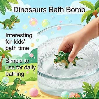 6-pack badbomber för barn Handgjorda bubbelbomber med dinosaurieleksak inuti Rolig badupplevelse