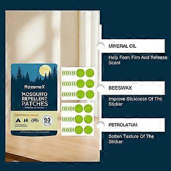 Citronella Oil Insect Repellent Patches, Easy Stick-On Mosquito Care Stickers for Camping and Daily Outdoor Use 90/180/270pcs