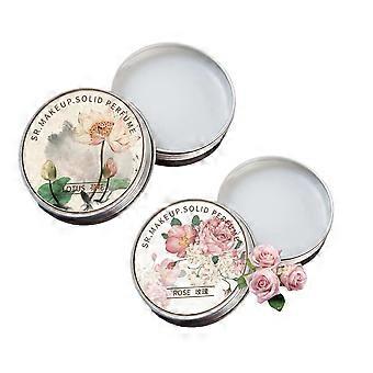 Solid Perfume Stick for Women, Longlasting Floral Fragrance, Travel-Friendly Balm 2pcs