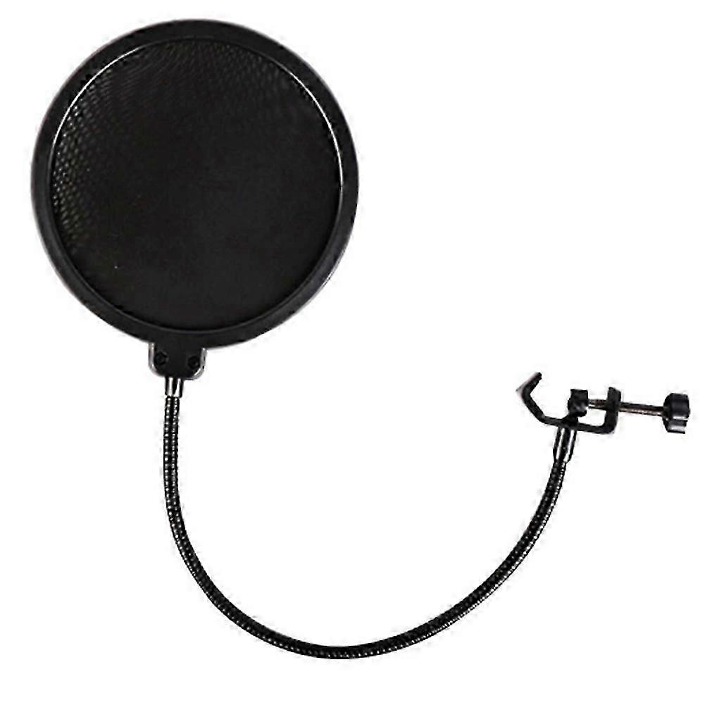 Double Layer Studio Microphone Pop Filter Flexible Wind Screen Mask with Mic Windproof Cotton