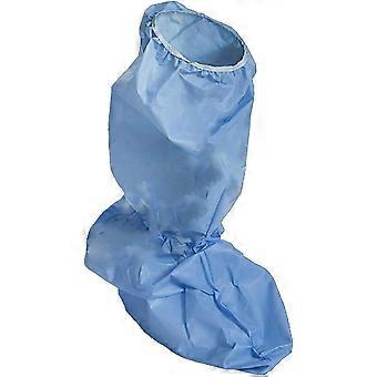 Tall Boot Covers Disposable, 18 Inch. Pack of 10 Blue Plastic Shoe Covers