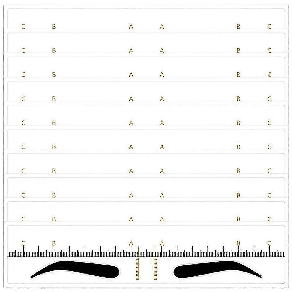 50pcs Eyebrow Shaping Stencils Eyebrow Ruler for Makeup Use