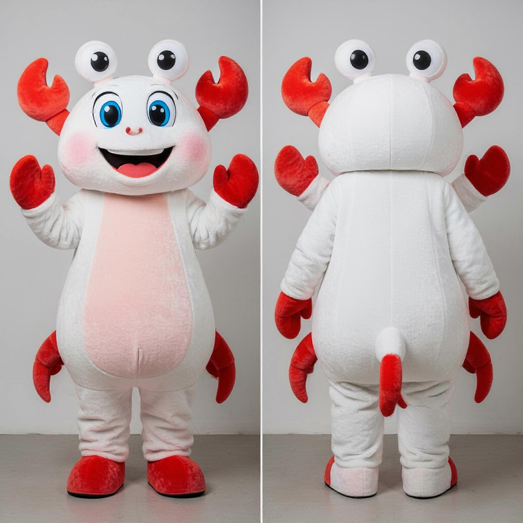 MASTICOT White Rounded Crab Mascot