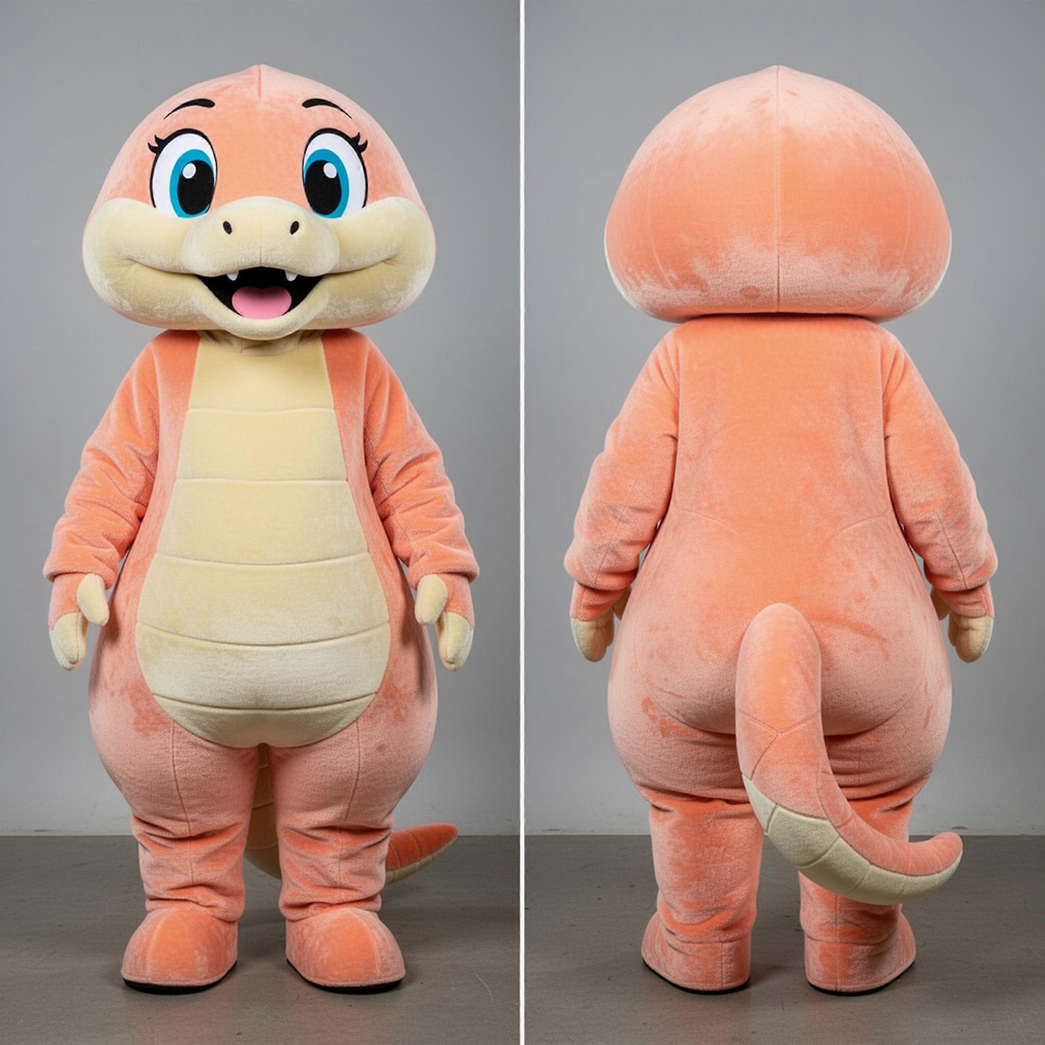 MASTICOT Peach Cartoon Anaconda Mascot