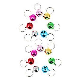 Multi-Function Pet Bells Decorative Dog Bells for Decoration 24Pcs Assorted Color Metal