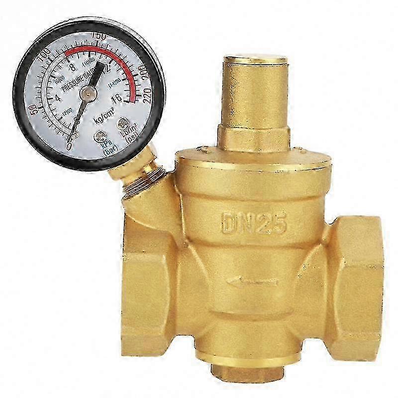 Brass Adjustable Pressure Regulator with Gauge