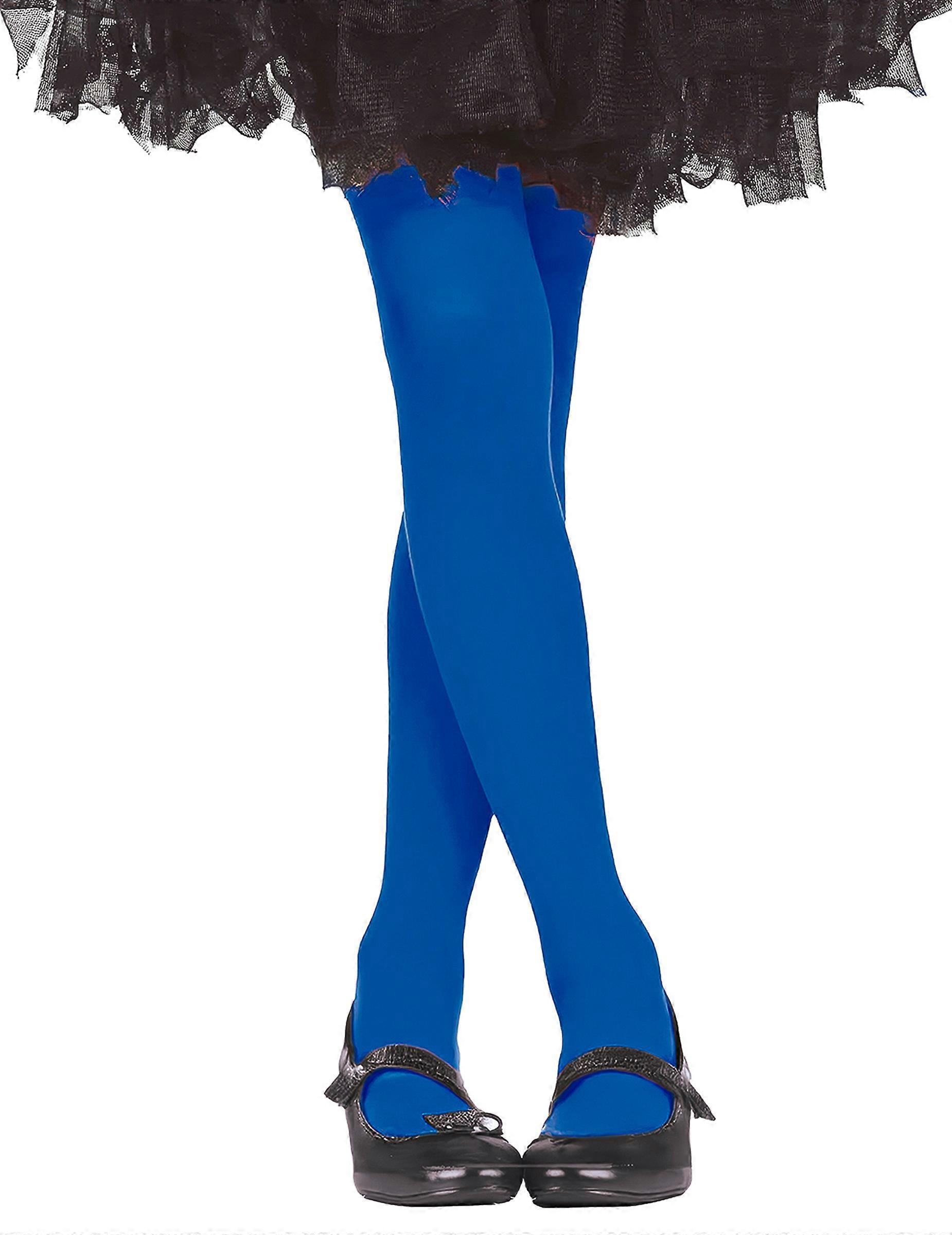 Collants bleus opaques fille