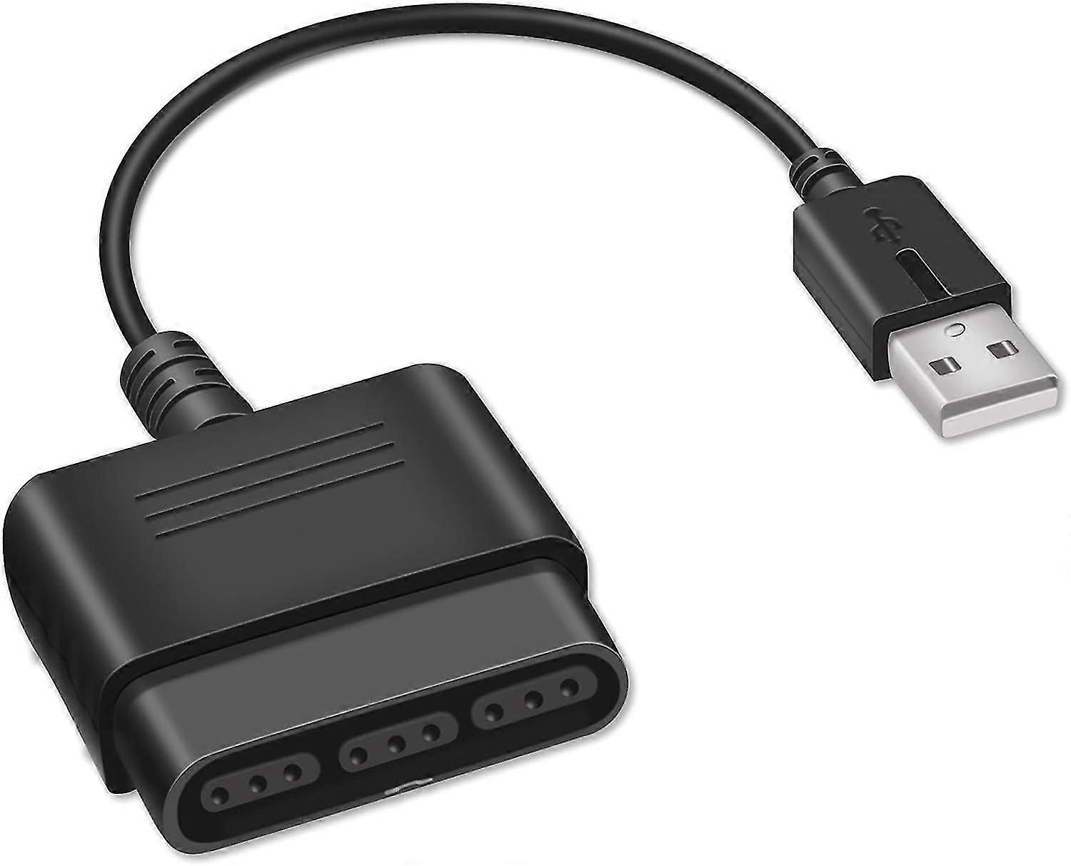 PS2 Controller to USB Adapter Converter Cable, Compatible with Sony PS1/PS2 Controller Gamepad to PS3/PC Controller