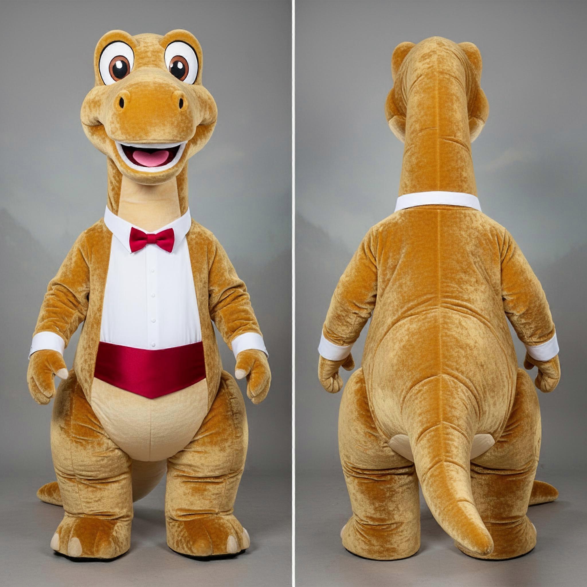 MASTICOT Golden Velvety Brachiosaurus Mascot