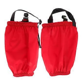 Waterproof Hiking Gaiters for Men and Women, Breathable Sandproof Leg Guards, Adjustable Red Design
