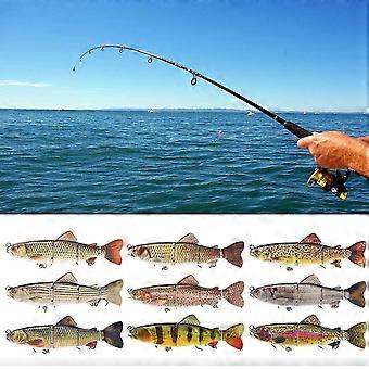 Fishing Swimbaits Sinking Swimming Fishing Lures MultiJointed Artificial Hard Baits Slow Sinking Simulated Swimming Lures brilliant