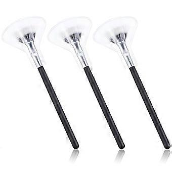 Eye Makeup Brushes Lash Fan for Mascara Use 9Pcs Black Set