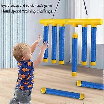 Reflex Challenge Drop Sticks Game with Remote Control, 3 Adjustable Speeds, Hand-Eye Coordination Reaction Training Toy for Kids and Adults