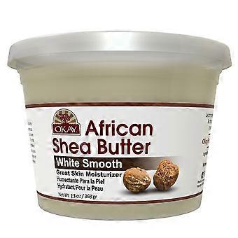 Okay Pure Naturals African Shea Butter Body Moisturizer and Hair Conditioner White 13 oz