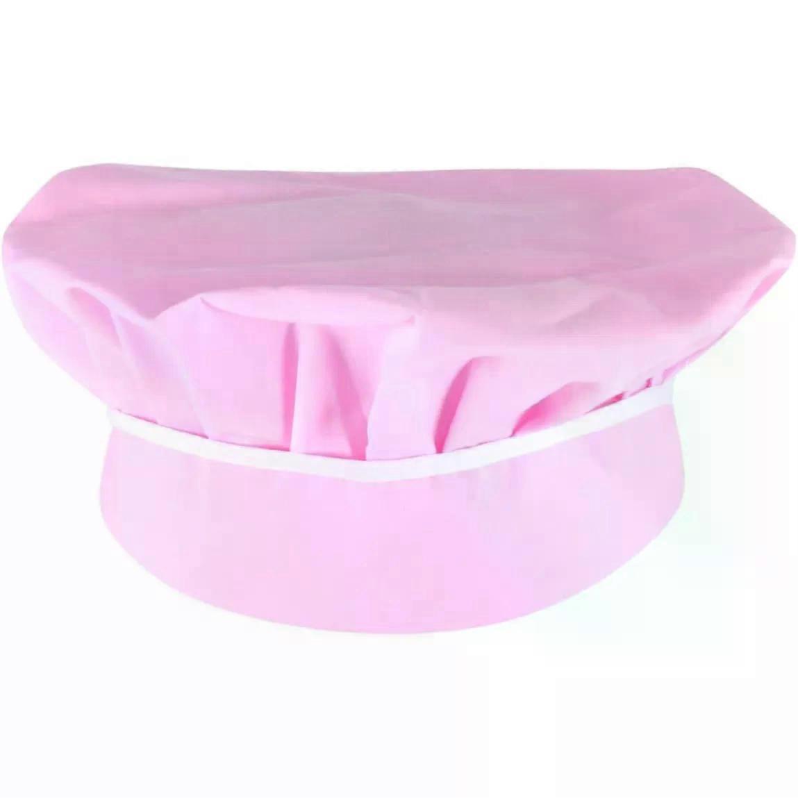 Adjustable Chef Hat Pink Cotton Lace-up Restaurant Catering
