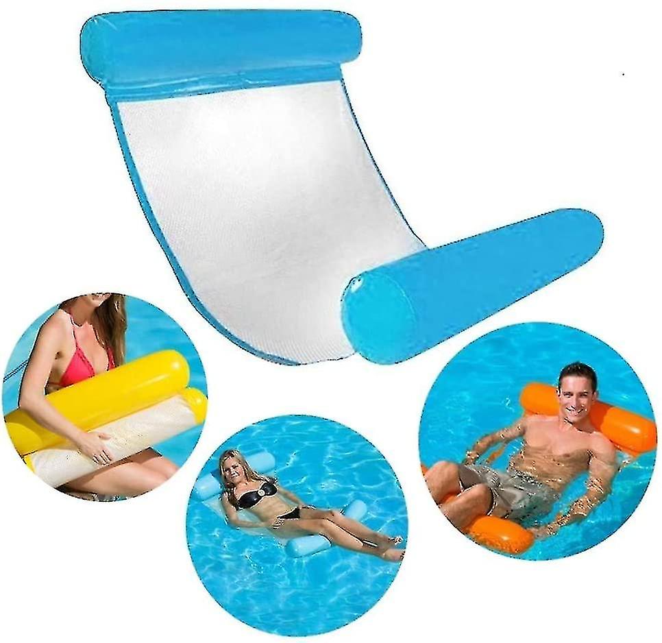 Inflatable Swimming Bed, Water Hammock 4-in-1 Lounge Chair Pool Lounge Air Mattress Pool Inflatable Hammock Pool Inflatable Hammock For Adults And Chi