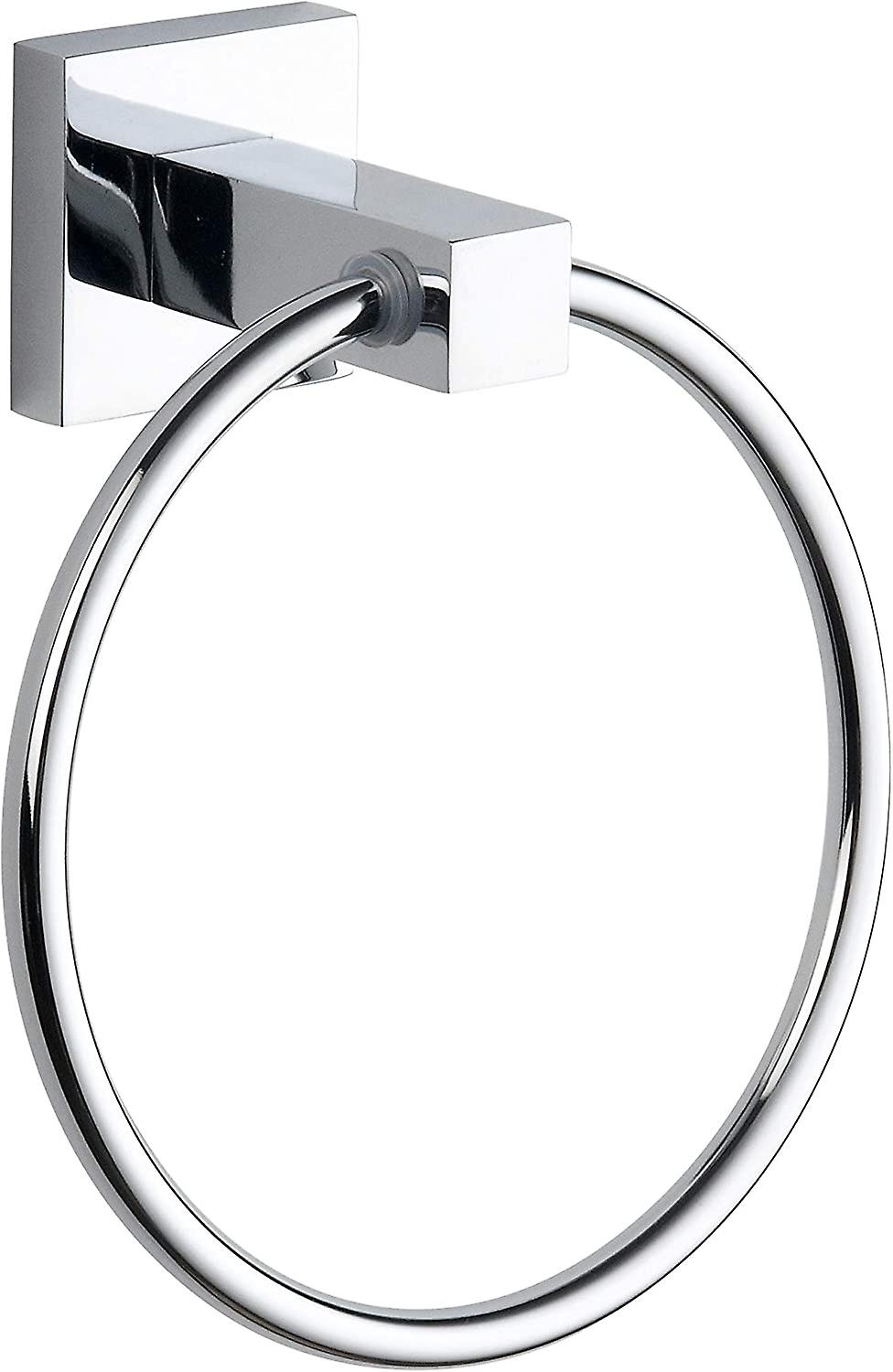 Minimalist Chrome Bathroom Towel Ring