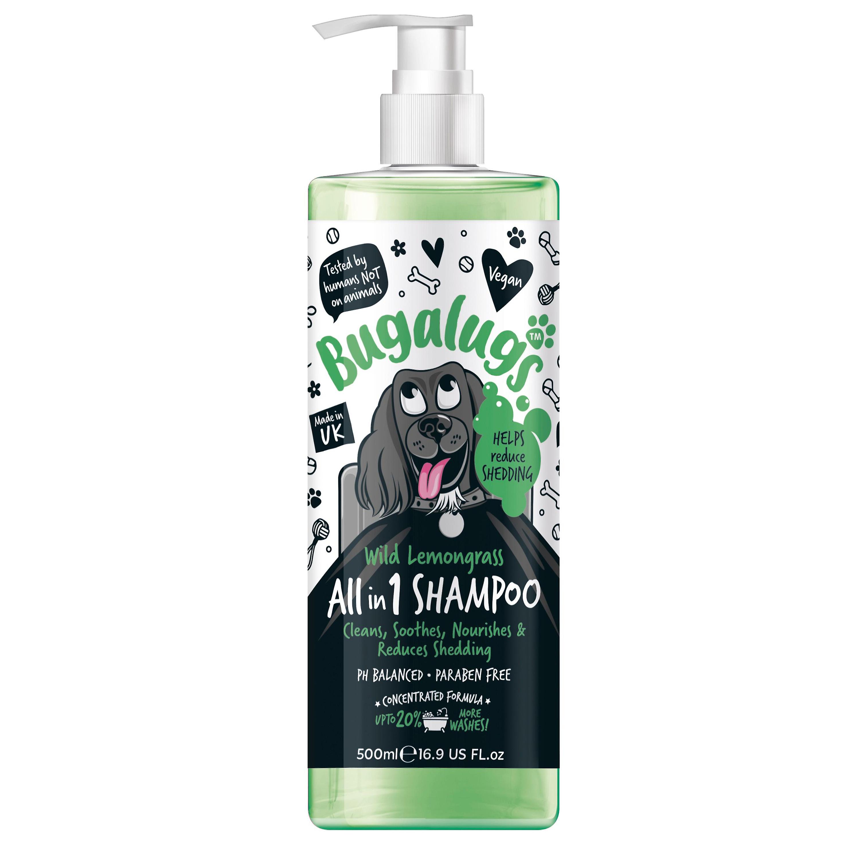 Bugalugs Pet Shampoo (All in one) Shed Control, Wild Lemongrass