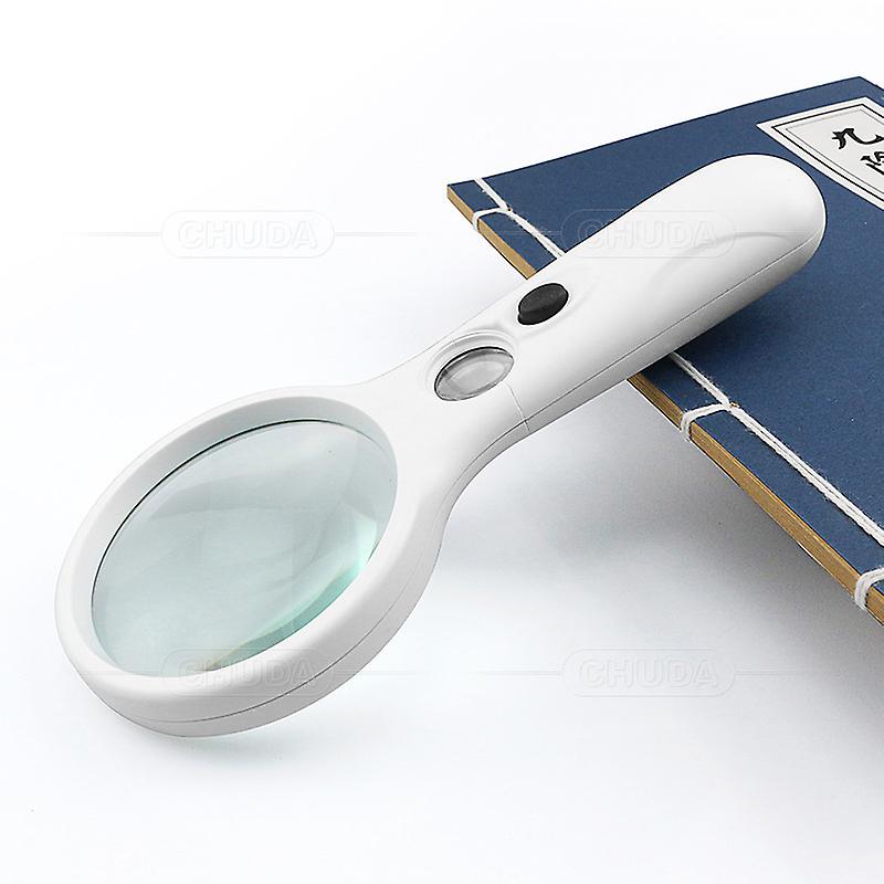 Magnifier With Light,3x 45x High Magnification White