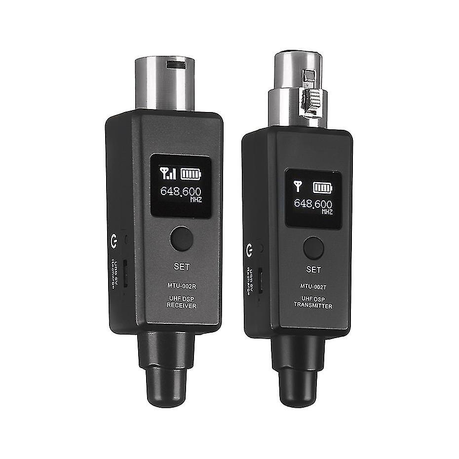 Uhf Microphone Transmetteur Sans Fil Récepteur Système Xlr Connexion Batterie Rechargeable Intégrée Pour Microphone Dynamique