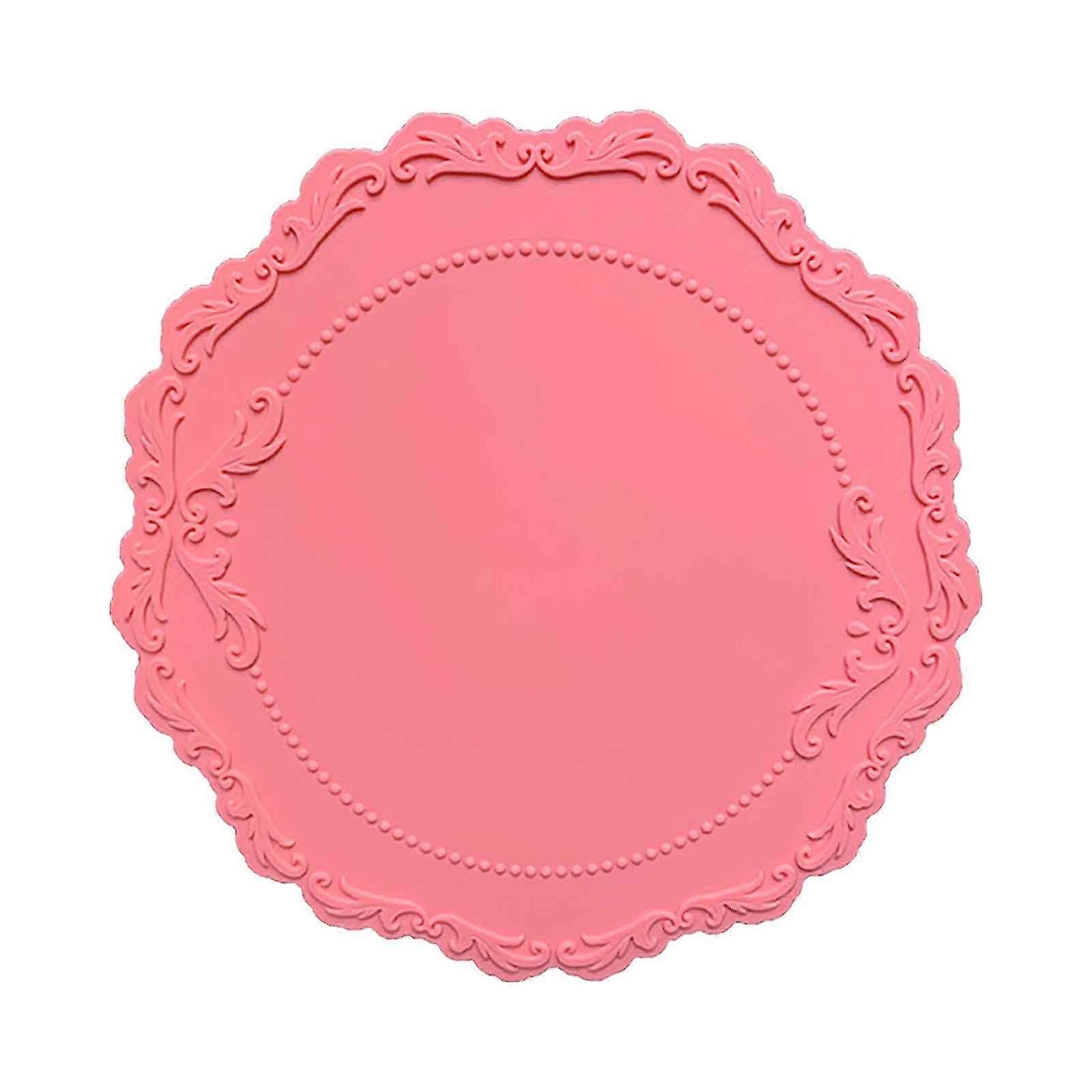 High Temperature Insulation Pad Silicone Anti-scalding Table Mat Household Thickening Pad Bowl Pad Embossed Flower Patterned Placemat Q