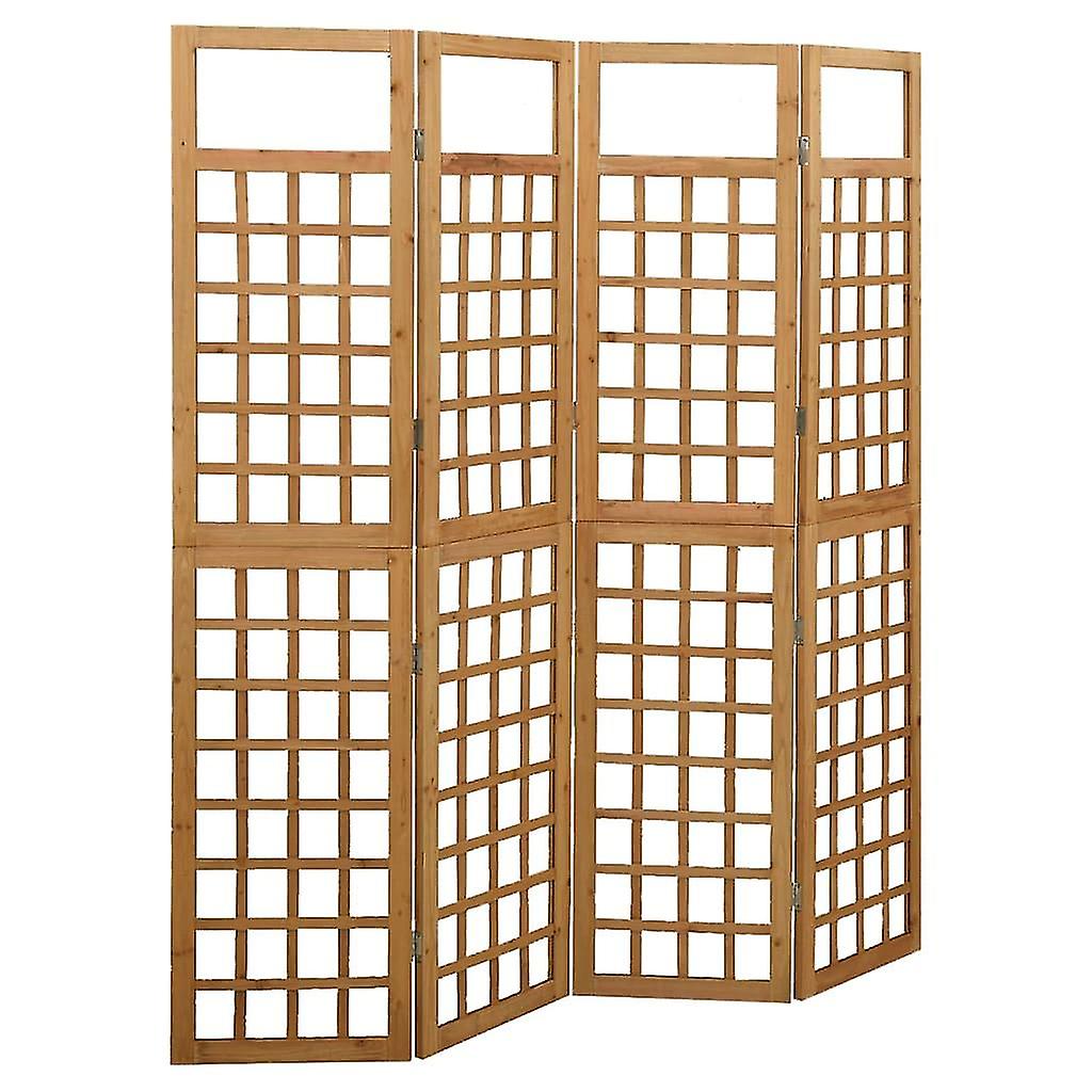 格子 / 屏风 4 部分实心杉木 161x180 厘米