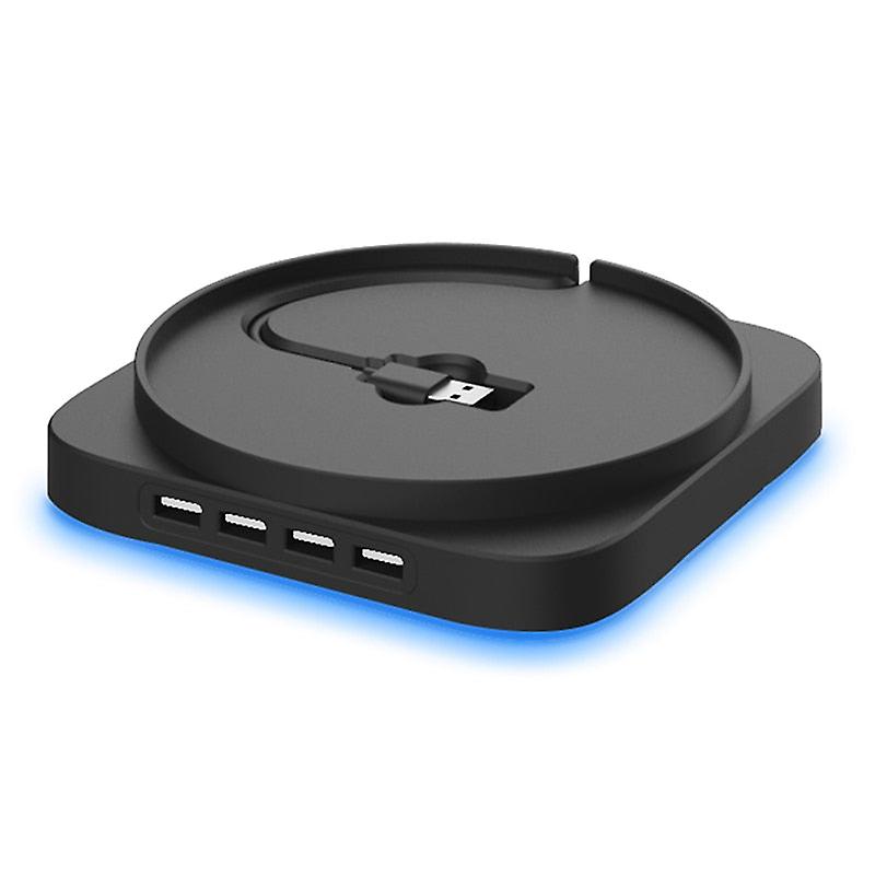 For Xbox Series X Game Console Accessories Vertical Stand Game Controllers Shelf With 4 Ports Usb 2.0 Hub Blue Light Cradle Base