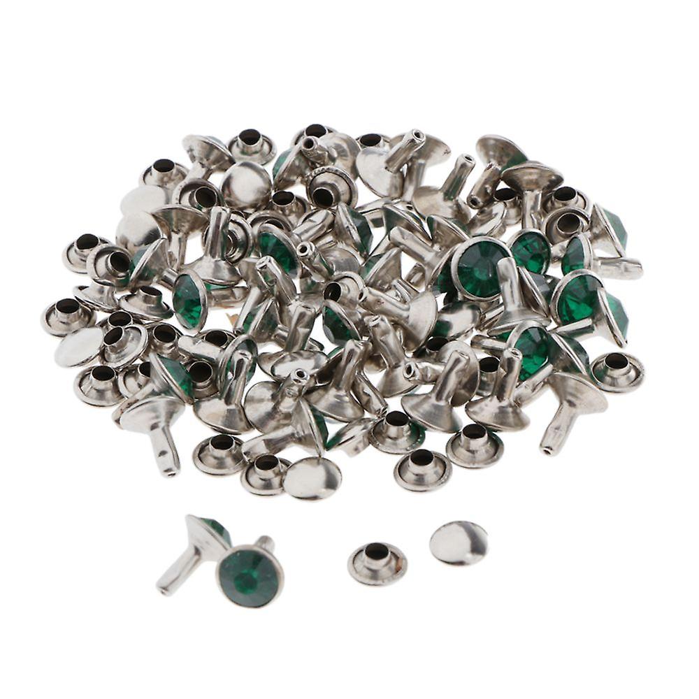 50pcs Snap Button Leather Craft Rivets For Garment Accessories Yellow 7mm