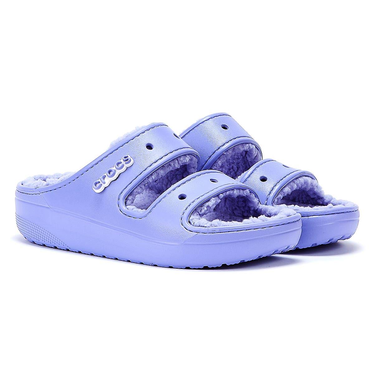 Crocs Classic Cozzzy Womens Digital Violet Sandals