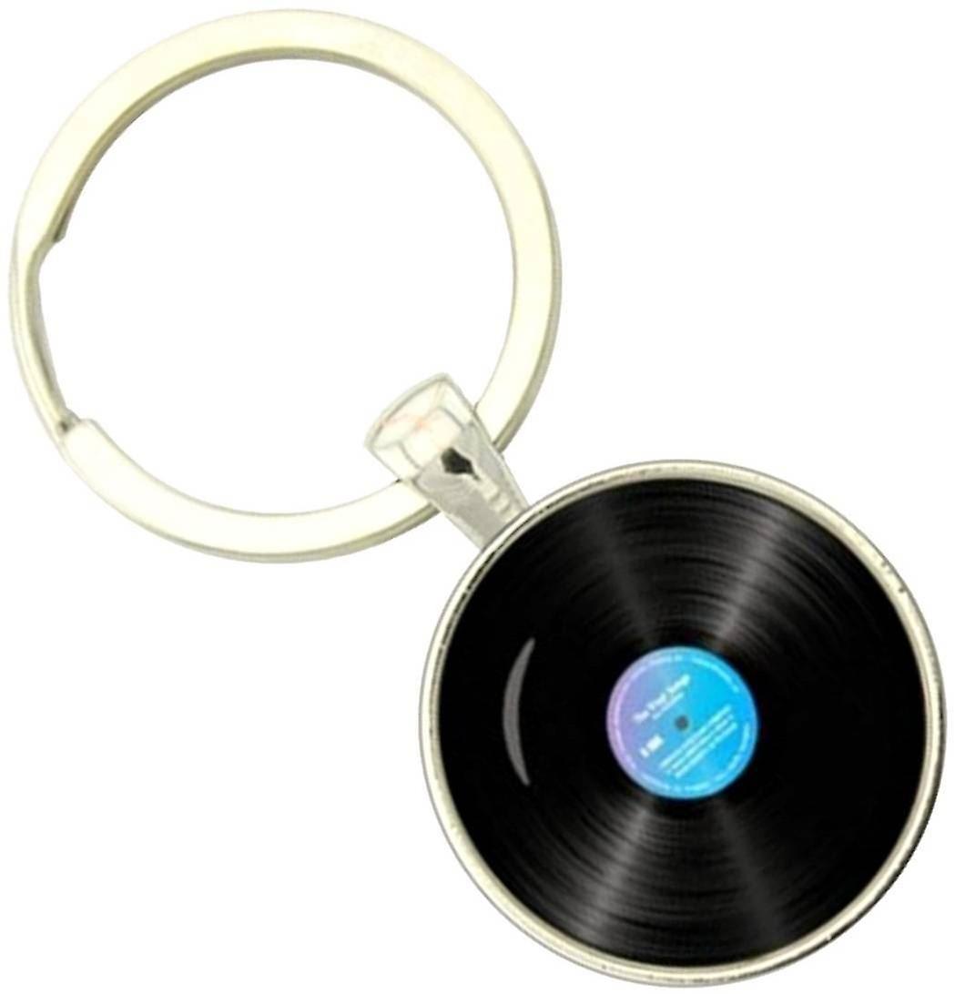 Bassin and Brown Vinyl Disc Key Ring - Black/Blue