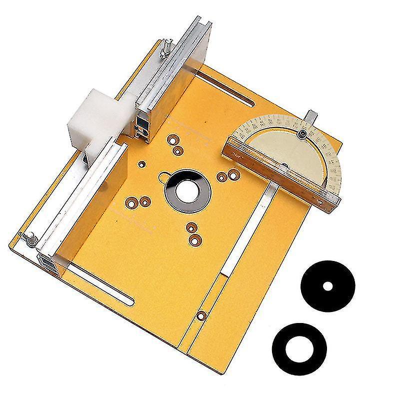 Aluminum Router Table Insert Plate W/miter Gauge For Woodworking Benches Table Saw Multifunctional T