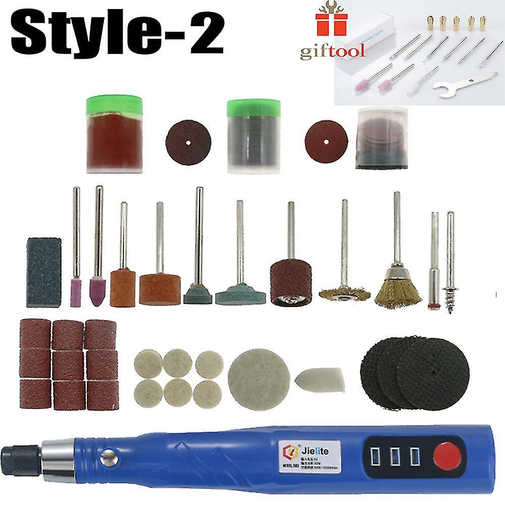 Usb Cordless Mini Electric Drill Power Tools Multifuctional Grinder Grinding Accessories Set 3 Speed