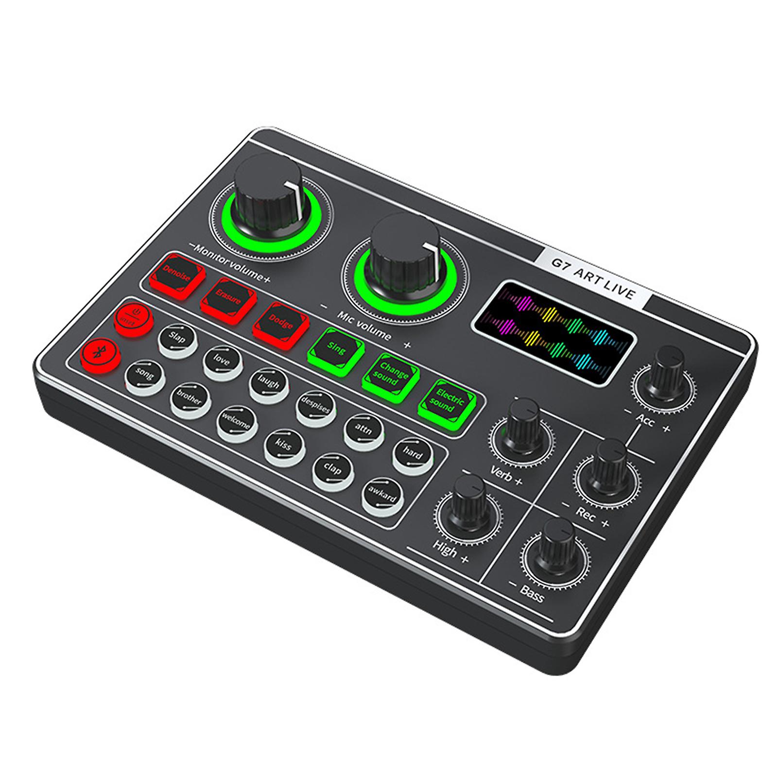 Bluetooth With Effects Streaming External For Phone Broadcast Voice Changer Live Sound Card Gaming Music Recording Audio Mixer