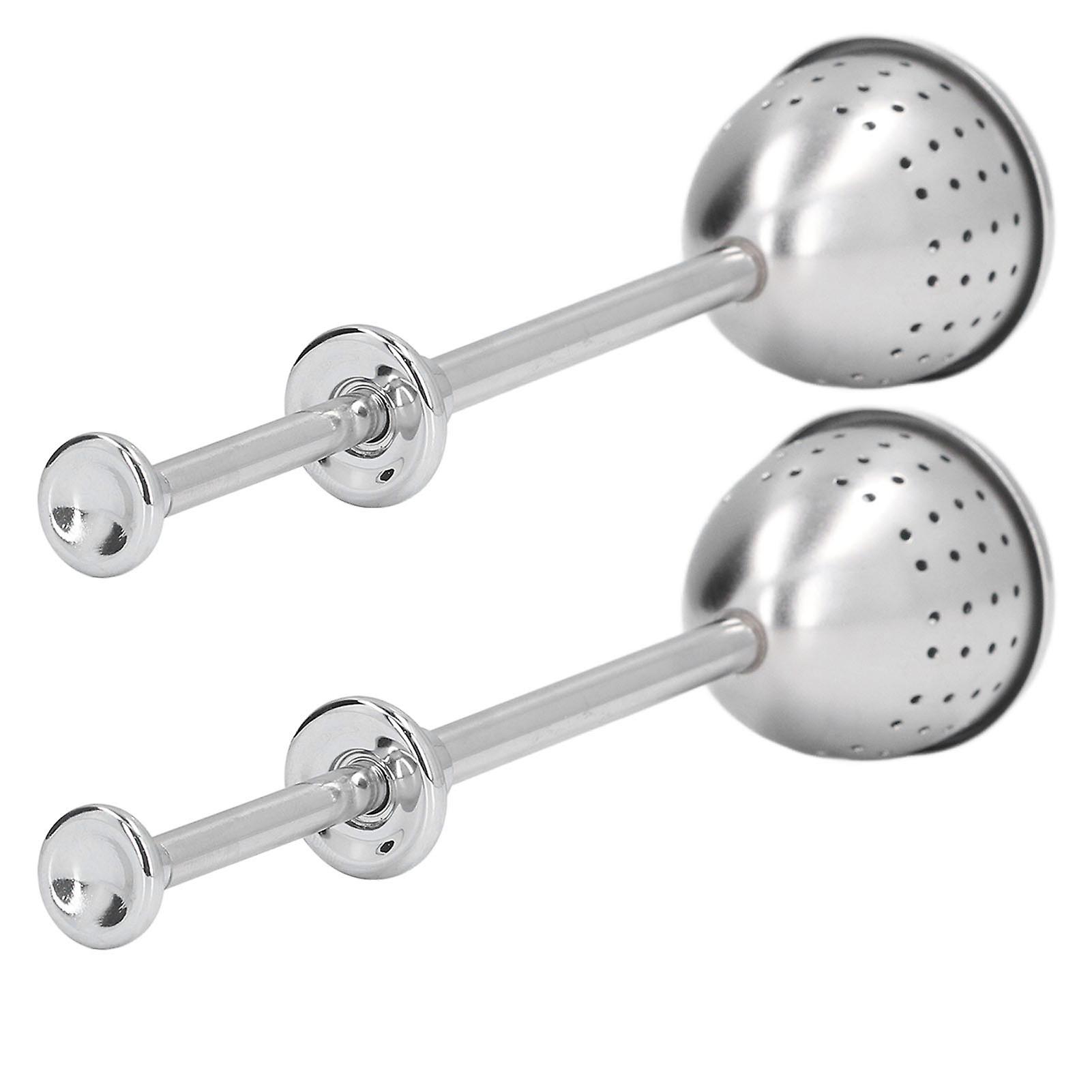 2Pcs Tea Strainer Long Handle Stainless Steel Infuser Filter Reusable Teapot Interval Diffuser 