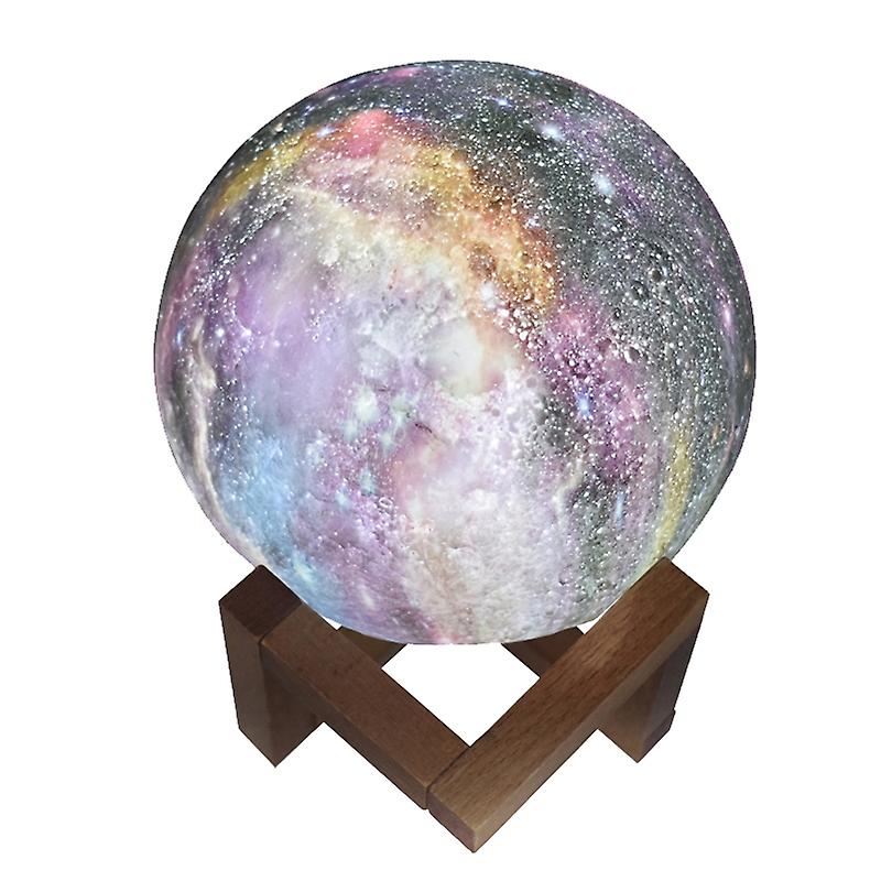 1W 3D Moon Lamp, Light color: 8cm Remote Control 16-colors 8cm Remote Control 16-colors