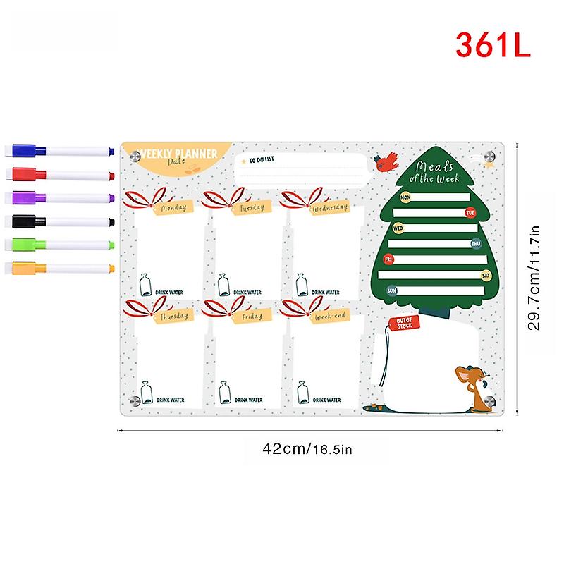 Acrylic Fridge Magnet Sticker Calendar Board Schedule Reusable Message Board