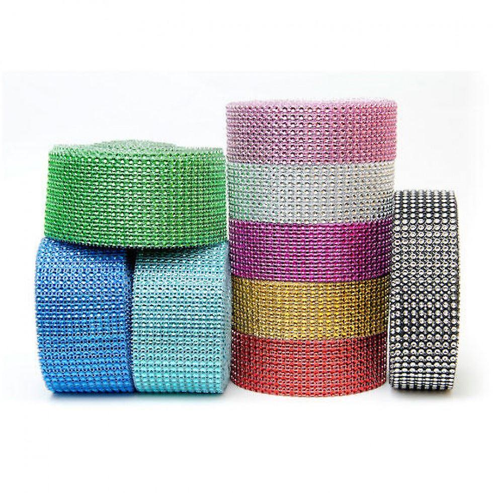 Minerva 60mm 12 Row Diamante Mesh Trim Turquoise - per metre