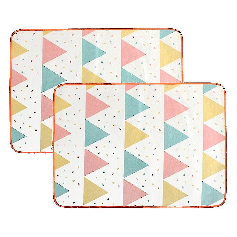 2pcs Dog Pee Pads ,non Slip Dog Mats With Great Urine Absorption,reusable Puppy Pee Pads For Whelpin