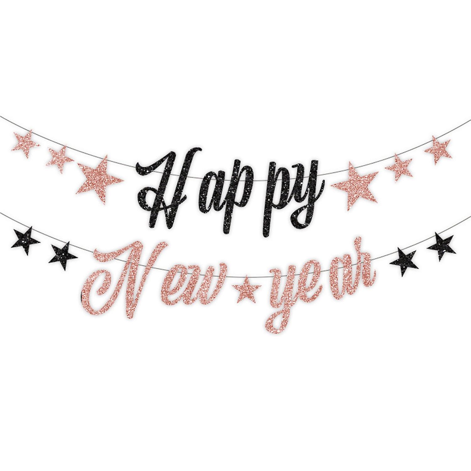 2024 New Year Banner Sparkling Vibrant Color Fine Texture Fade-Resistant Hanging Banner Holiday